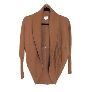 ARITZIA Wilfred Diderot Open Cardigan Sweater Camel XS